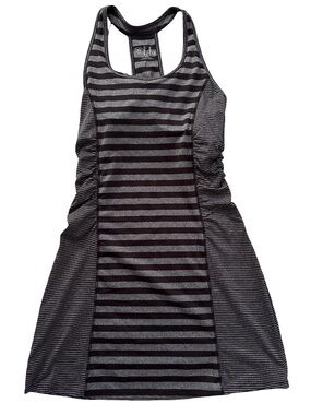 lola Black and Gray Striped Dress